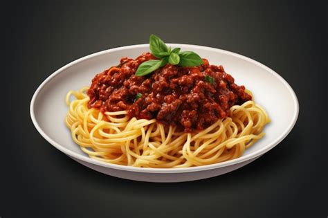 Premium Ai Image Vegan Spaghetti Bolognese On Isolated Transparent