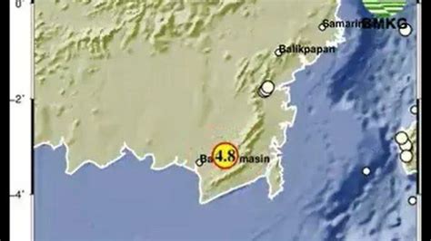 Gempa Hari Ini Goyang Kalimantan Selatan Magnitudo 48 Selasa 13