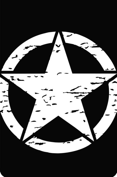 Army Star Sticker 498x752 Png Download