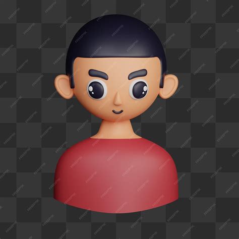 Premium Psd 3d Avatar Young Man With Short Hair Illustration