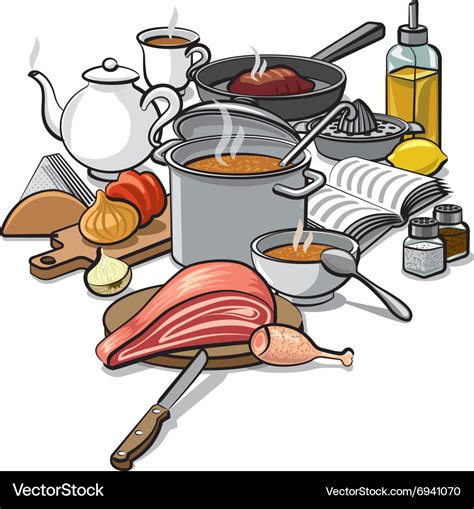 Cooking Food Royalty Free Vector Image Vectorstock