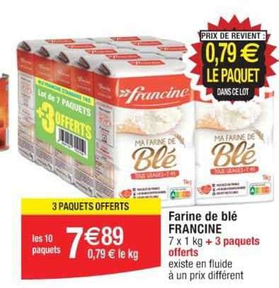 Promo Ma Farine De Blé Pour Gâteaux Francine chez Coccinelle