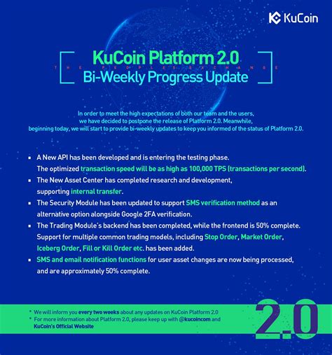 Kucoin Updates On Twitter Please Note This Update To Our Previous