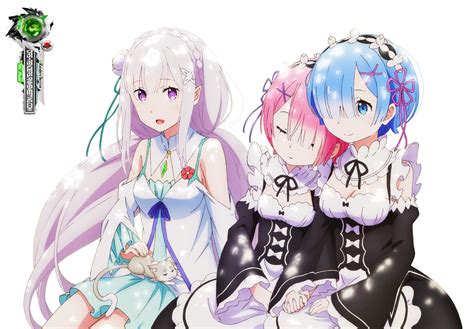 Re Zeroemiliaremram Mega Cute Break Hd Render Ors Anime Renders