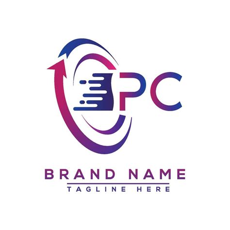 PC letter logo design. Vector logo design for business. 39580907 Vector ...