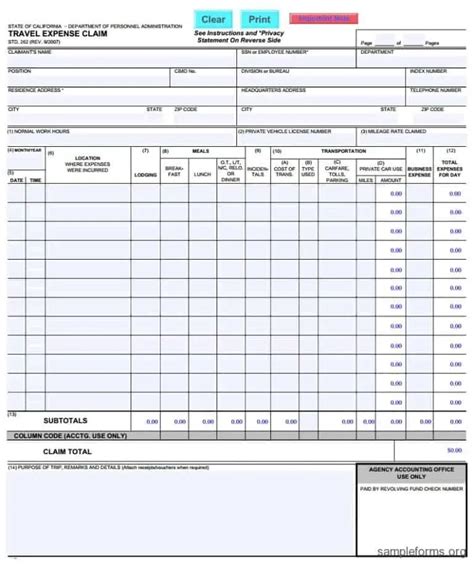 4 Expense Claim Form Templates Word Excel Formats