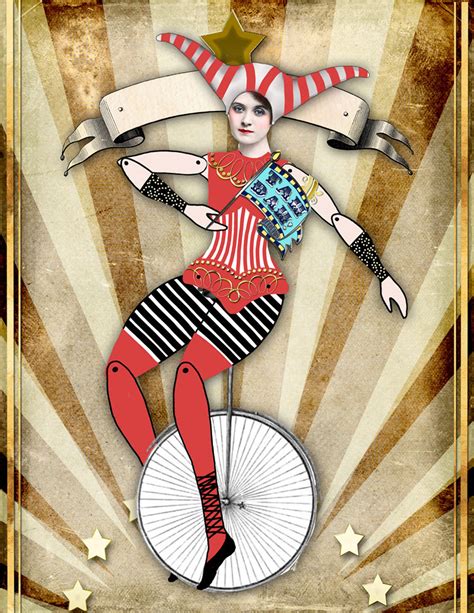 Circus Paper Doll Articulated Printable Altered Art Digital Etsy