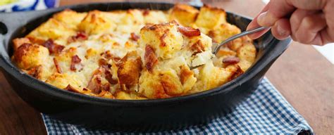 Recipes - Savory Bacon Bread Pudding - Applegate