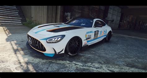 Mobil Race Livery For Mercedes Benz Amg Gt Black Series Gta