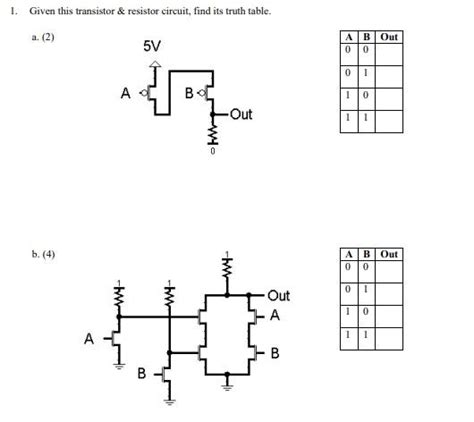 Solved 1 Given This Transistor And Resistor Circuit Find Its