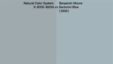 Natural Color System S 3005 B20g Vs Benjamin Moore Santorini Blue 1634