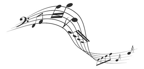 Premium Vector Music Note Bearer Curved Melody Sound Flow