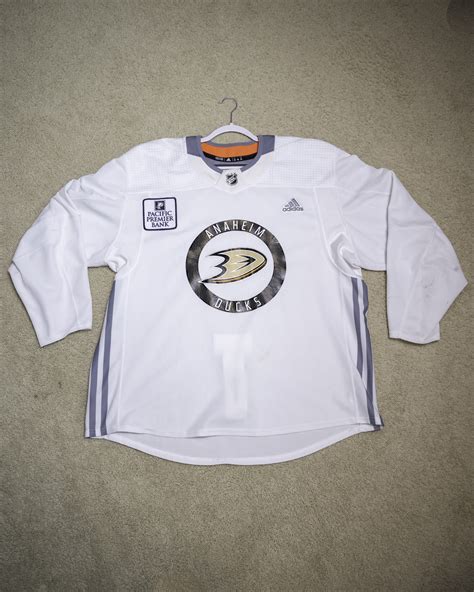 Set Of Black And White Adidas Mic Anaheim Ducks Practice Jerseys