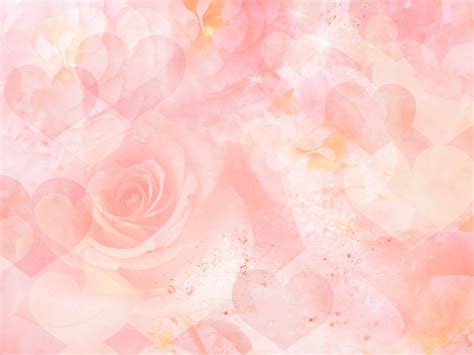 Download Light Pink Rose And Hearts Wallpaper | Wallpapers.com