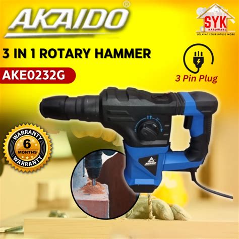 Syk Akaido Ake0232g Cordless 3 In 1 Electric Rotary Hammer Concrete