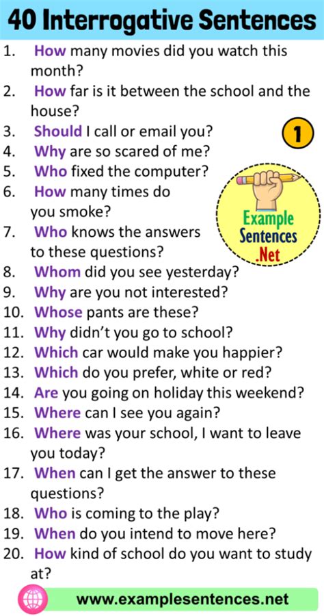 40 Interrogative Sentences Examples Definition And Examples Example