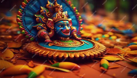 Premium AI Image | Onam festival celebrating minimal objects and ...