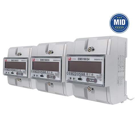 EM519032 33 24 3 Phase DIN Rail RS485 Modbus Bidirectional Energy Meter