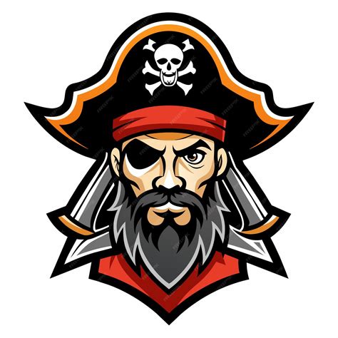 Premium Vector A Cartoon Pirate Captain With A Skull And Crossbones