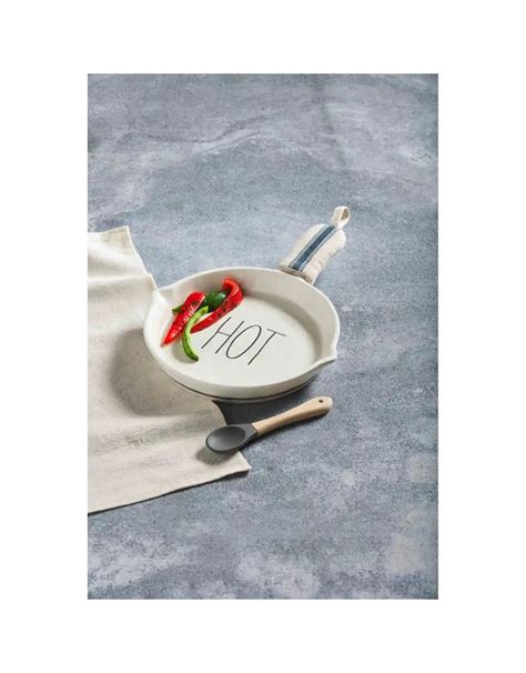 Mud Pie Bistro Hot Ceramic Skillet Pan Holder Set Digs N Gifts