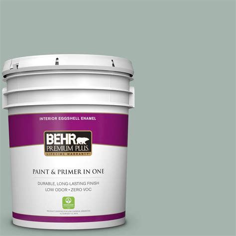 BEHR Premium Plus 5 Gal 460E 3 Smokey Slate Zero VOC Eggshell Enamel