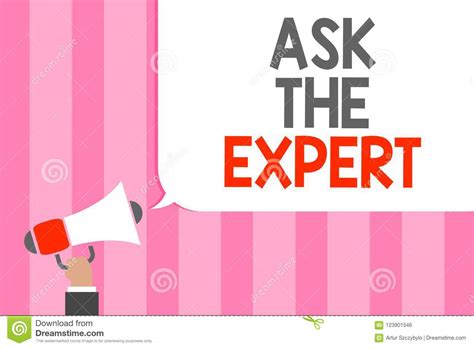 Conceptual Hand Writing Showing Ask The Expert Business Photo