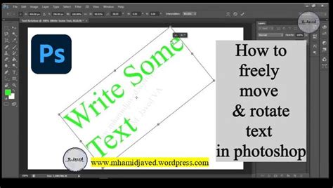 Move And Rotate Text In Photoshop Photoshop Photoshop Tips Text