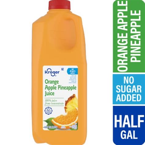 kroger orange apple pineapple juice  sugar added  gal kroger