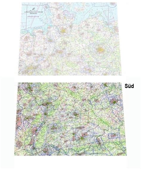 Wall Chart ICAO Germany South Laminated Unfolded 1 500 000 2024