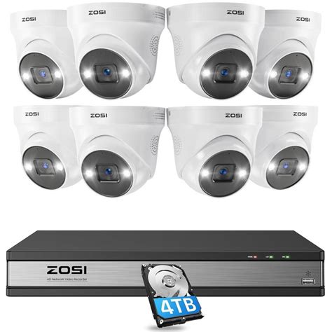 ZOSI 4K Ultra HD 16 Channel 8MP POE 4TB NVR Security Camera System With