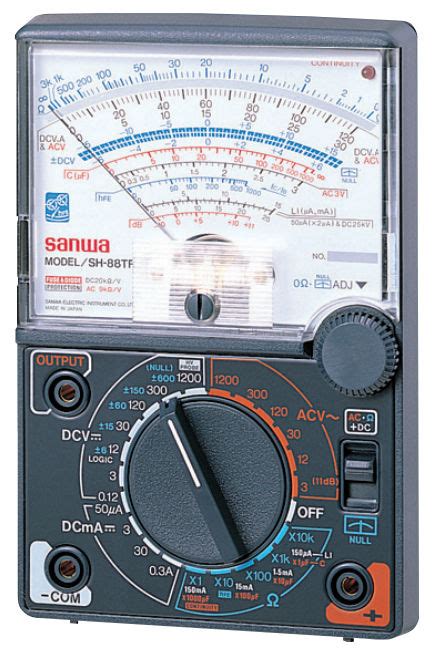 Analog Multimeter Sh 88tr Sanwa Electric Instrument Portable 1200 V Industrial