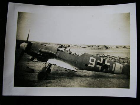 Original Foto Dak Afrikakorps Jagdflugzeug Messerschmitt Bf Lybien