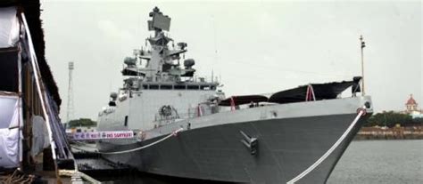 Indian Warship Ins Sahyadri A Stealth Frigate Is An Exponent Of