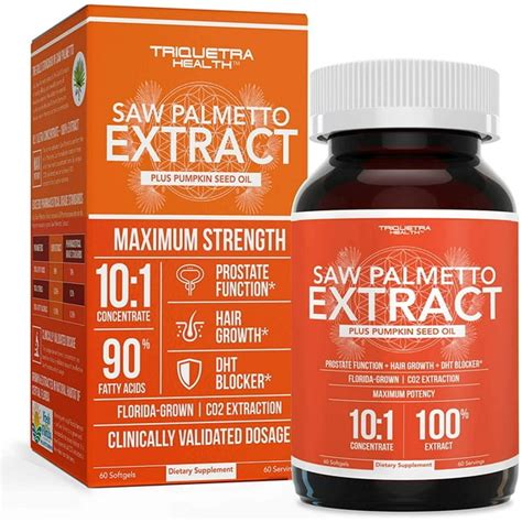 Suplemento Extracto De Saw Palmetto Potencia 10 Veces Mayor Apoya La Salud De La Próstata 60