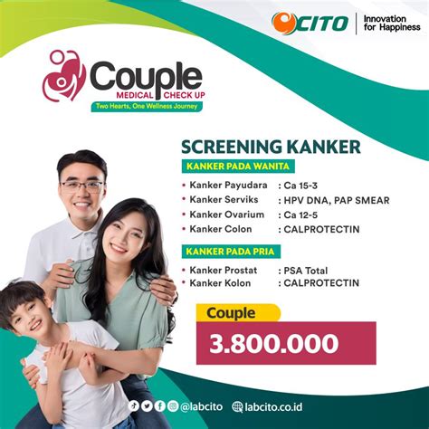 Screening Kanker Pria Dan Wanita COUPLE Laboratorium Medis Klinik