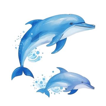 Delfín Color Azul Png Ilustración Animales Marinos PNG Delfín