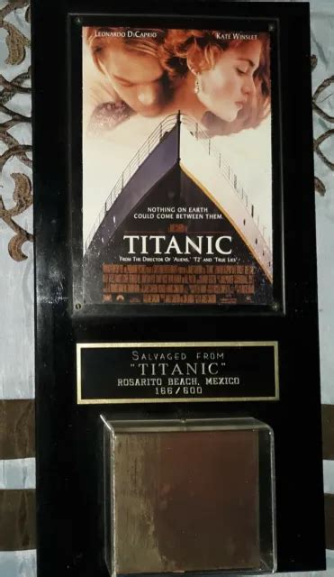 RARE DECK DISPLAY Piece From Titanic Movie Set James Cameron Leonardo ...