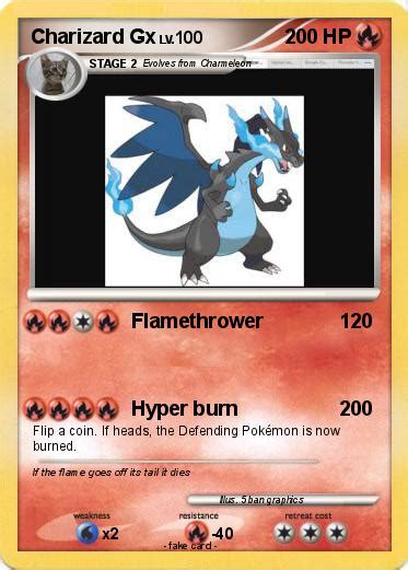 Pokémon Charizard Gx 6 6 Flamethrower My Pokemon Card