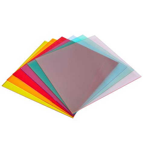 6 Pack Colored Acrylic Sheets 1/8 Thick, Translucent Plastic Plexiglass for Laser Cutting (12x12 ...