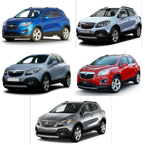 Chevrolet Trax Top Left Opel Mokka Top Right Vauxhall Mokka