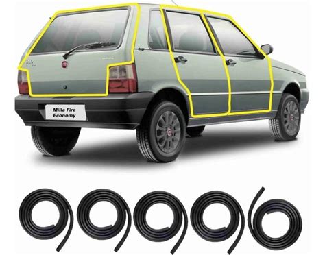 Kit Borrachas Portas Porta Malas Fiat Uno Premio Elba P S Hbc