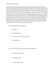 Blood Transfusion Case Study Docx Blood Transfusion Case Study A