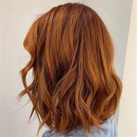 33 Ginger Brown Hair Color Ideas — Curl Ginger Shoulder Length