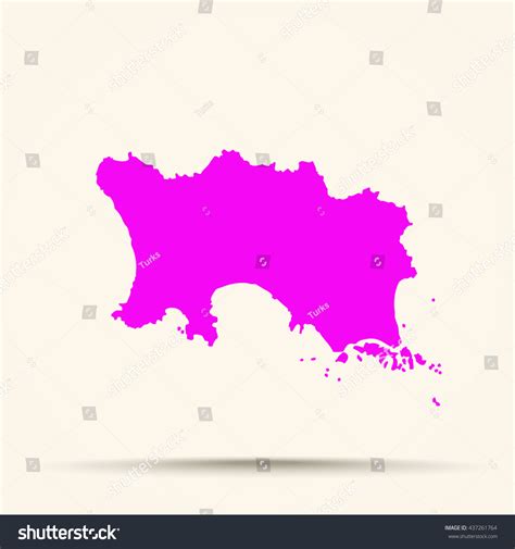 Pink Bailiwick Jersey Map Illustration Stock Vector (Royalty Free ...