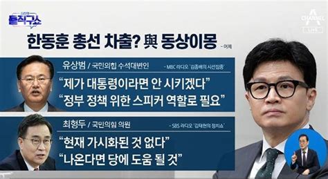 ‘한동훈 총선 등판론 고개 들자與 내부서도 갑론을박 Zum Tv