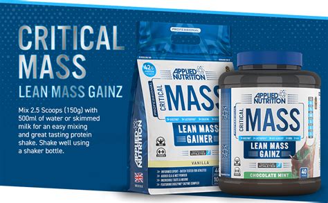 Applied Nutrition Critical Mass Professional Weight Gain Protein Powder High Calorie Weight