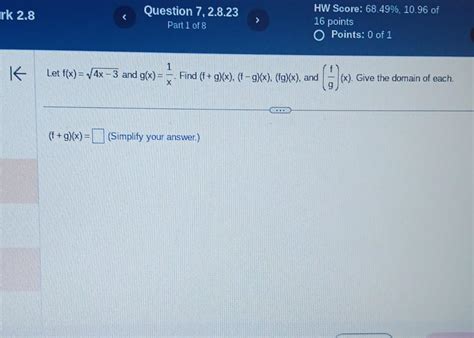 Solved Let Fx4x−3 And Gxx1 Find