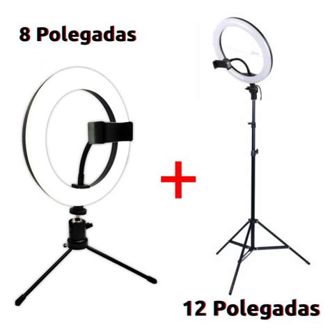 Kit Ring Light 12 Polegadas E Ring Light 8 Polegadas Led Iluminador