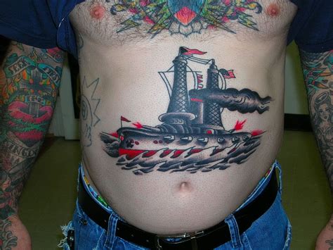 Traditional Battleship Tattoo | Traditional tattoo, Tattoos, American ...