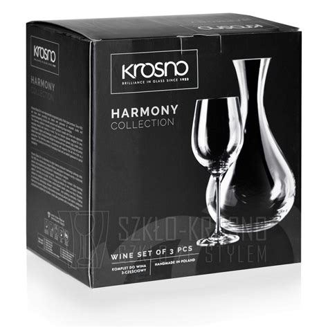 Komplet KROSNO Harmony Karafka Kieliszki Do Wina 3el Szklo Krosno Pl